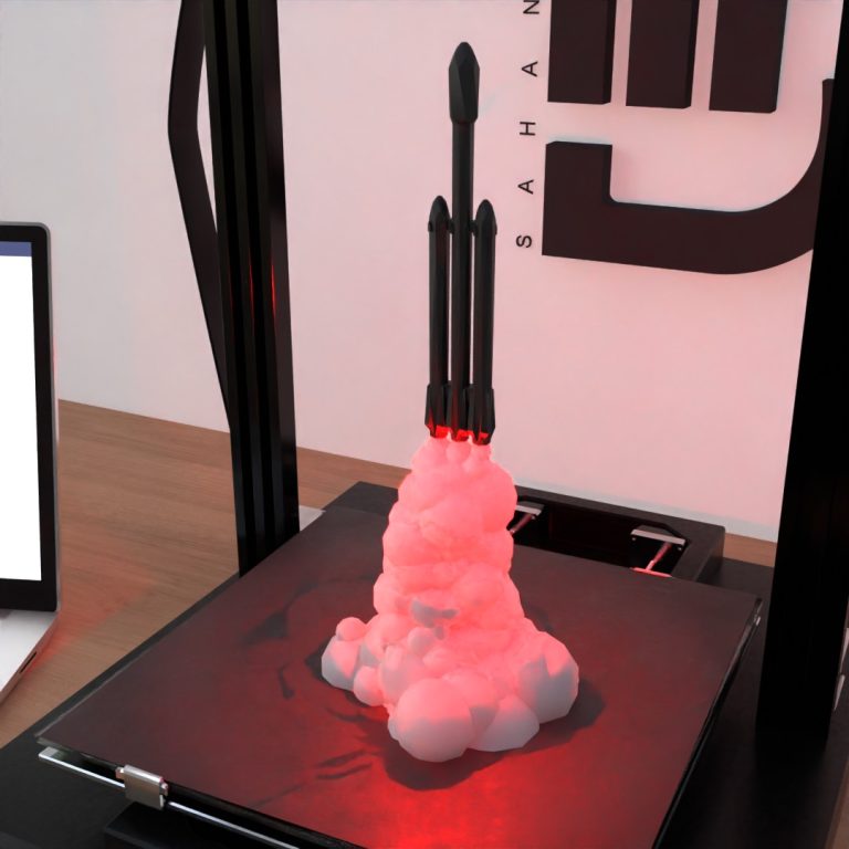 ماکت موشک Falcon heavy فالکون